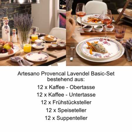 Villeroy & Boch, Artesano Provençal Lavendel, Basic-Set 60 pcs.