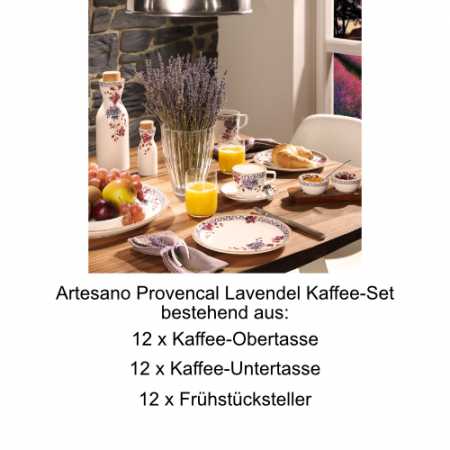 Villeroy & Boch, Artesano Provençal Lavendel, Kaffee-Set 12 Pers.