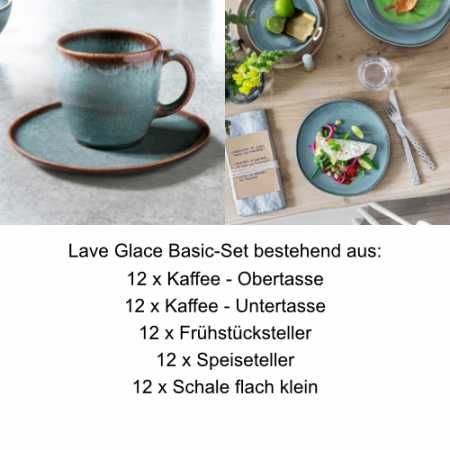 Villeroy & Boch, Lave Glace, Basic-set 60 pcs.