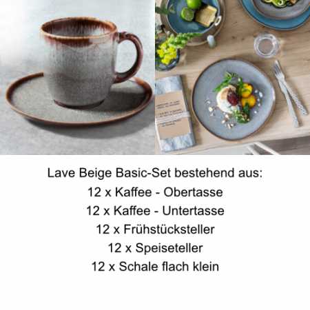 Villeroy & Boch, Lave Beige, Basic-Set 60 pcs.