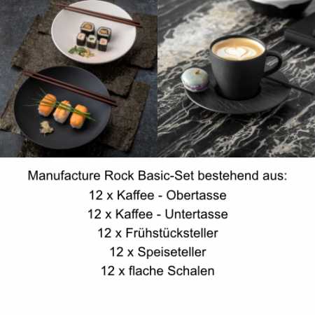 Villeroy & Boch, Manufacture Rock, Basic-Set 12 Pers.