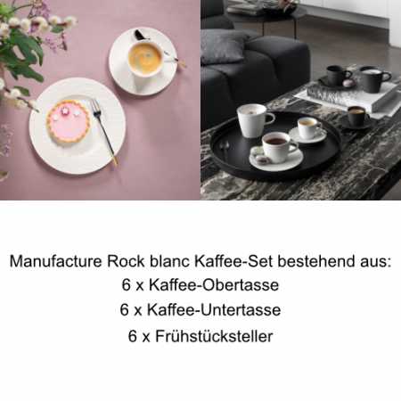 Villeroy & Boch, Manufacture Rock blanc, Coffee-Set 36 pcs.