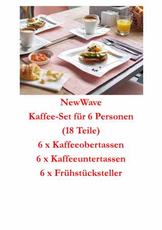 Villeroy & Boch, NewWave, Kaffee-Set 6 Pers.