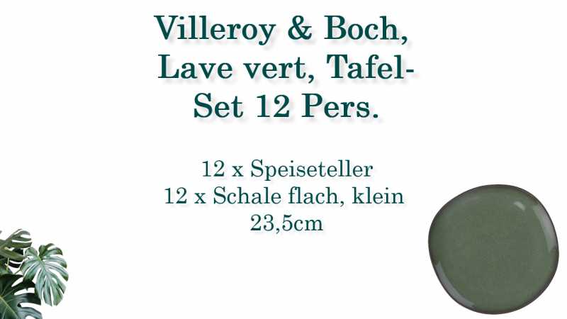 1042954003 Lave vert, Tafel-Set, 12 Personen
