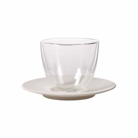 Villeroy & Boch, Manufacture Rock Blanc, Café au Lait with Saucer, 2 pieces