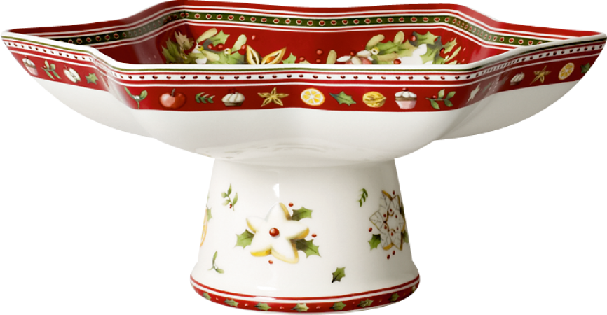 Villeroy & Boch, Winter Bakery Delight, Sternschale auf Fuß, 27x21x12cm