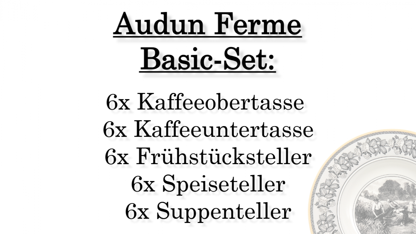 1010674002 Audun Ferme, basic set, 6 persons