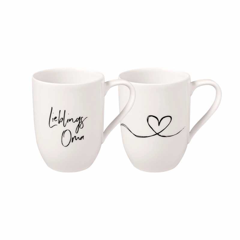 1016218410 Statement mug with handle "Lieblingsoma" set of 2