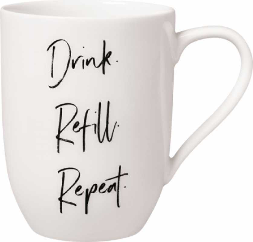 1016219670, Villeroy & Boch, Statement, Becher mit Henkel, Drink. Refill. Repeat.