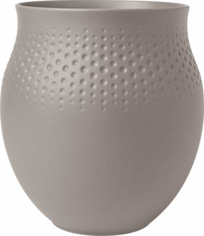 Villeroy & Boch, Manufacture Collier taupe Vase Perle groß