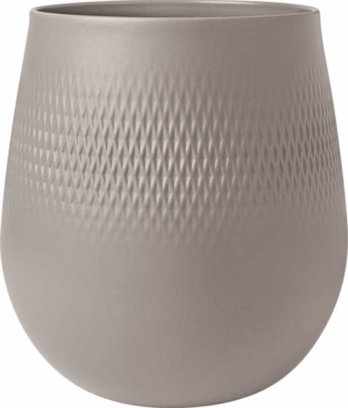 Villeroy & Boch, Manufacture Collier taupe Vase Carré groß