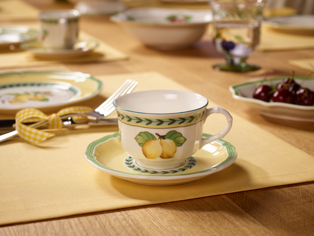 1022811260 French Garden Fleurence, Teetasse mit Untertasse, 2 tlg.