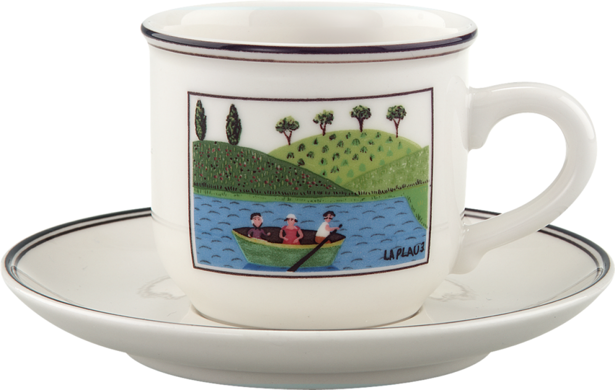 1023371410 Design Naif, mocha/espresso cup with saucer, 2 pcs.