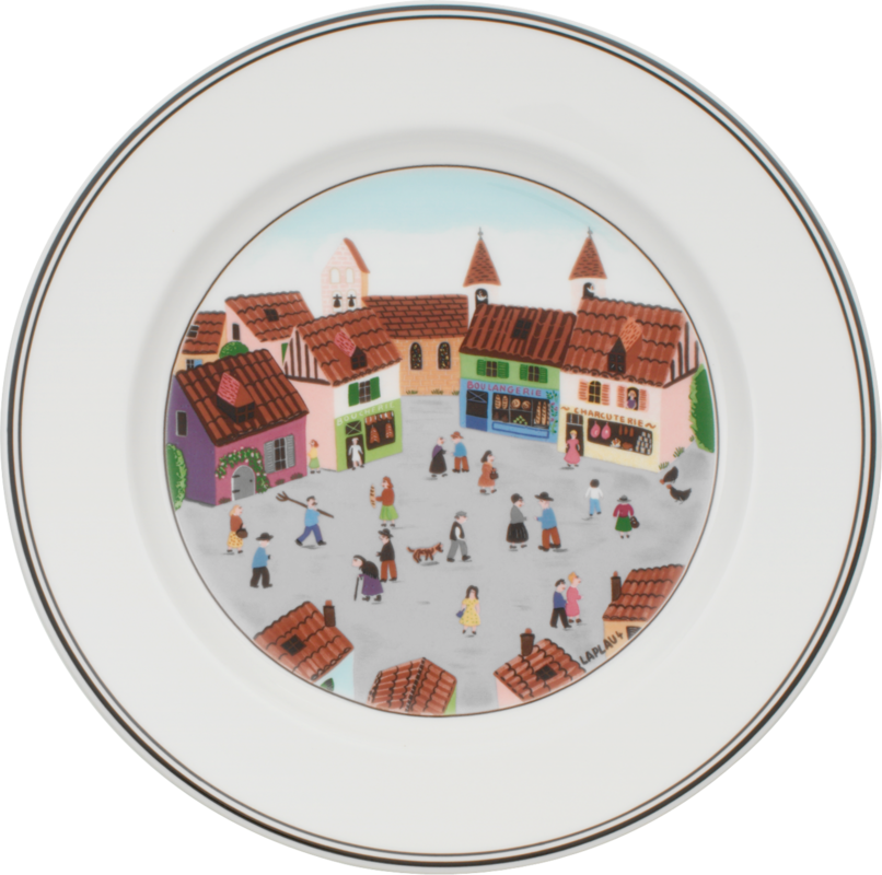 1023372625 Design Naif, dinner plate village