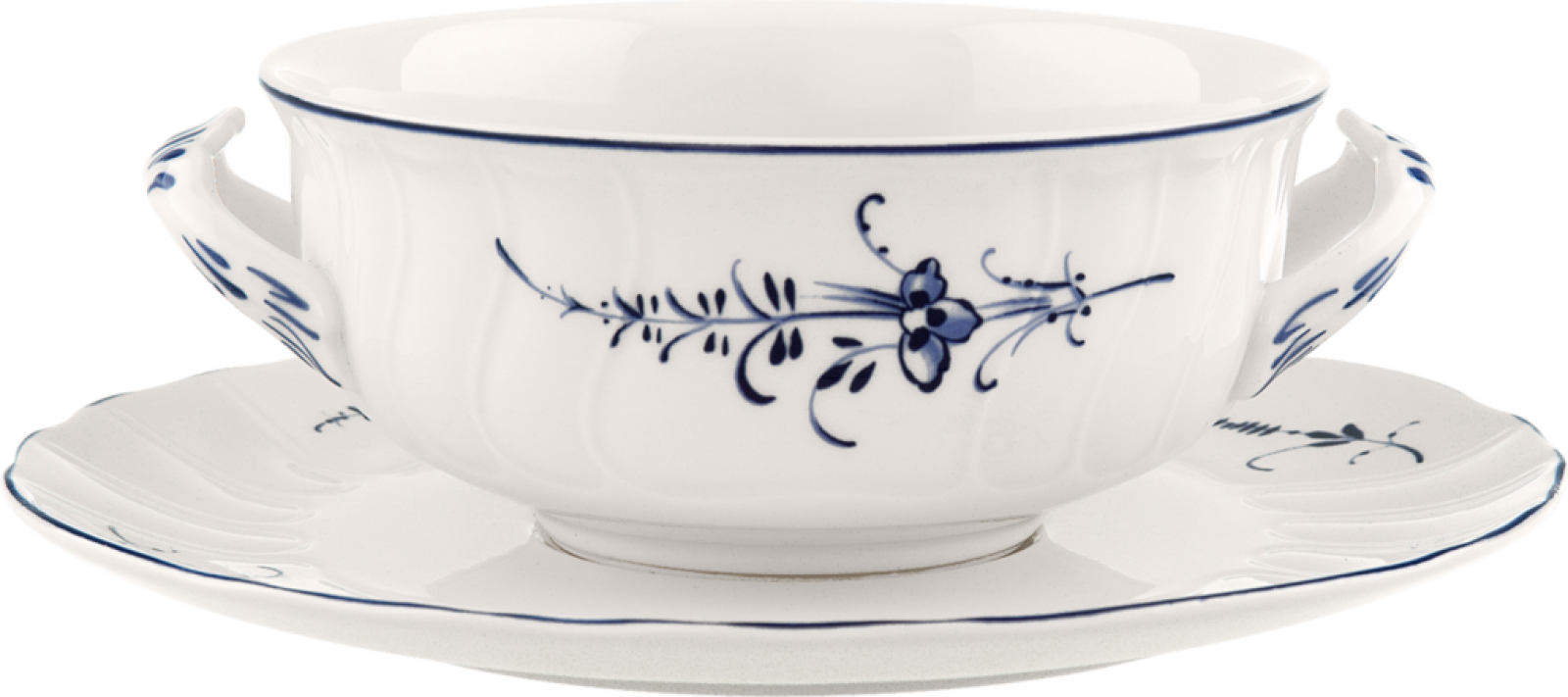 1023412500 Alt Luxemburg, soup cup with saucer, 2 pcs.