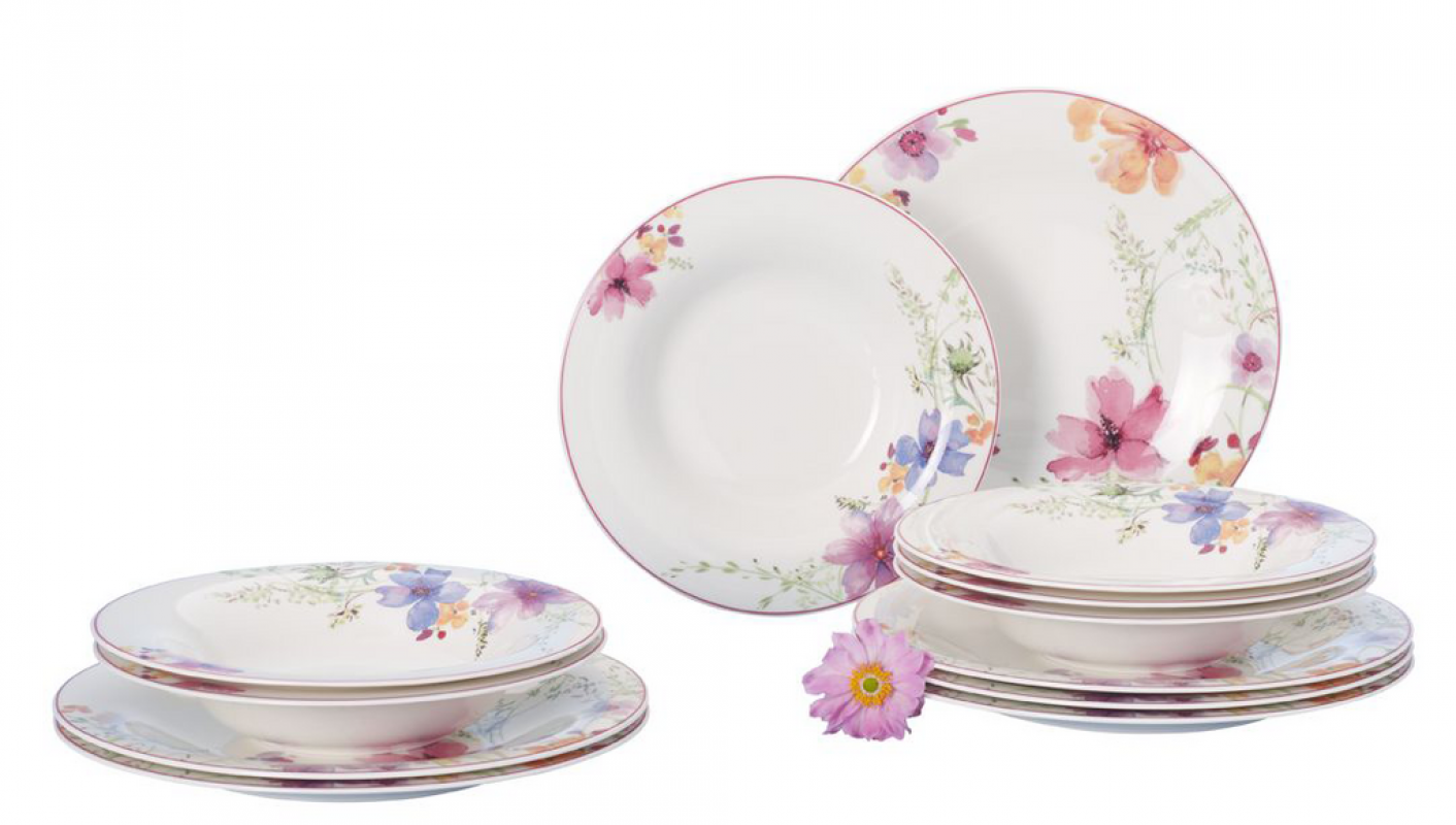 1041007609 Mariefleur Basic oval, dinner set, 12 pcs.