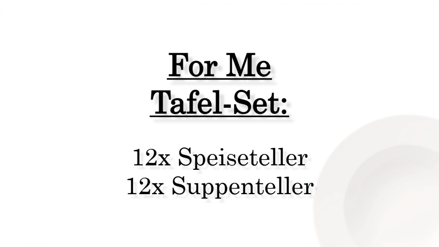 1041534003 For Me, Tafel-Set, 12 Personen