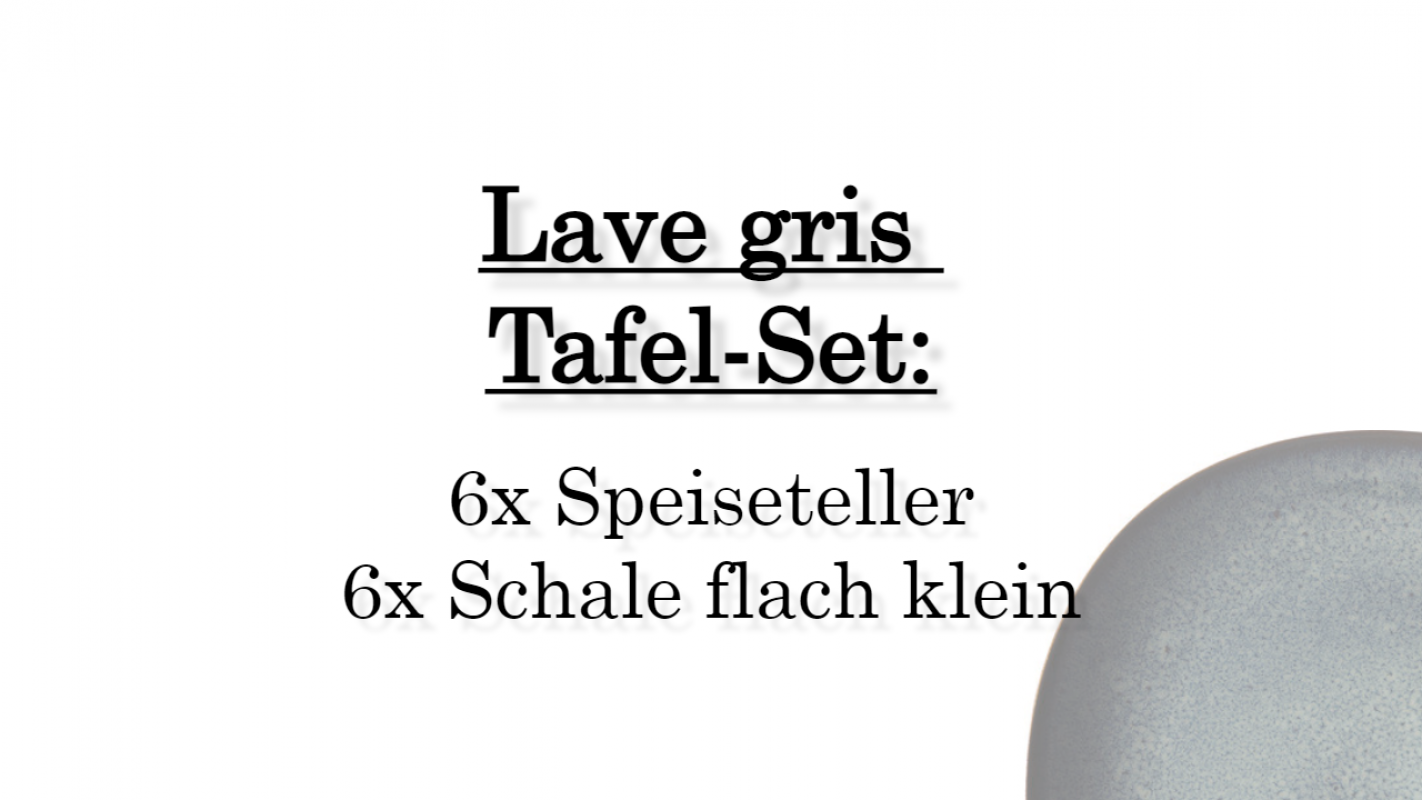 1042594004 Lave gris, dinner set, 6 persons