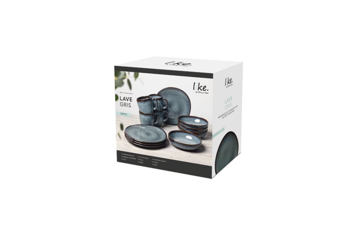 1042599028 Lave gris, breakfast set, 12 pcs.