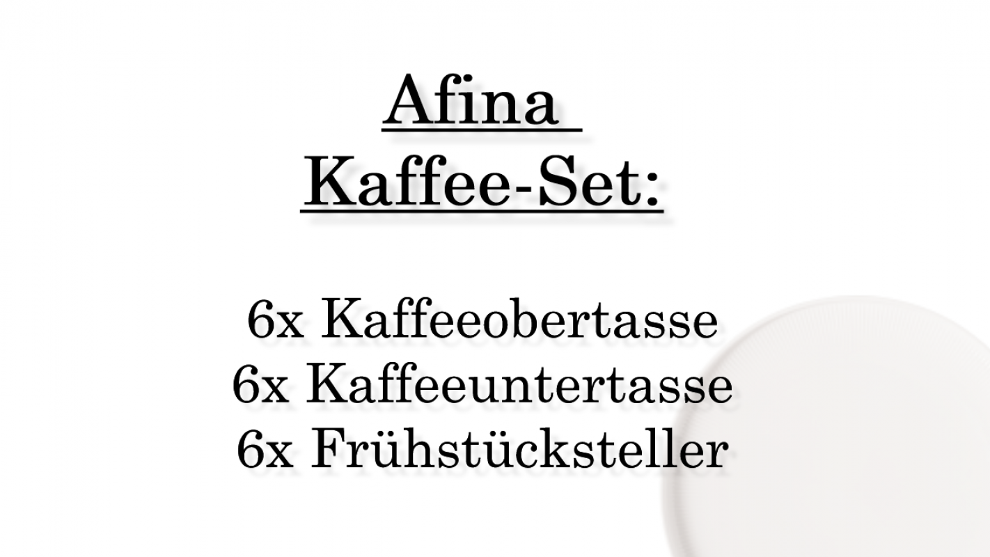 1042934006 Afina, Kaffee-Set 6 Pers.