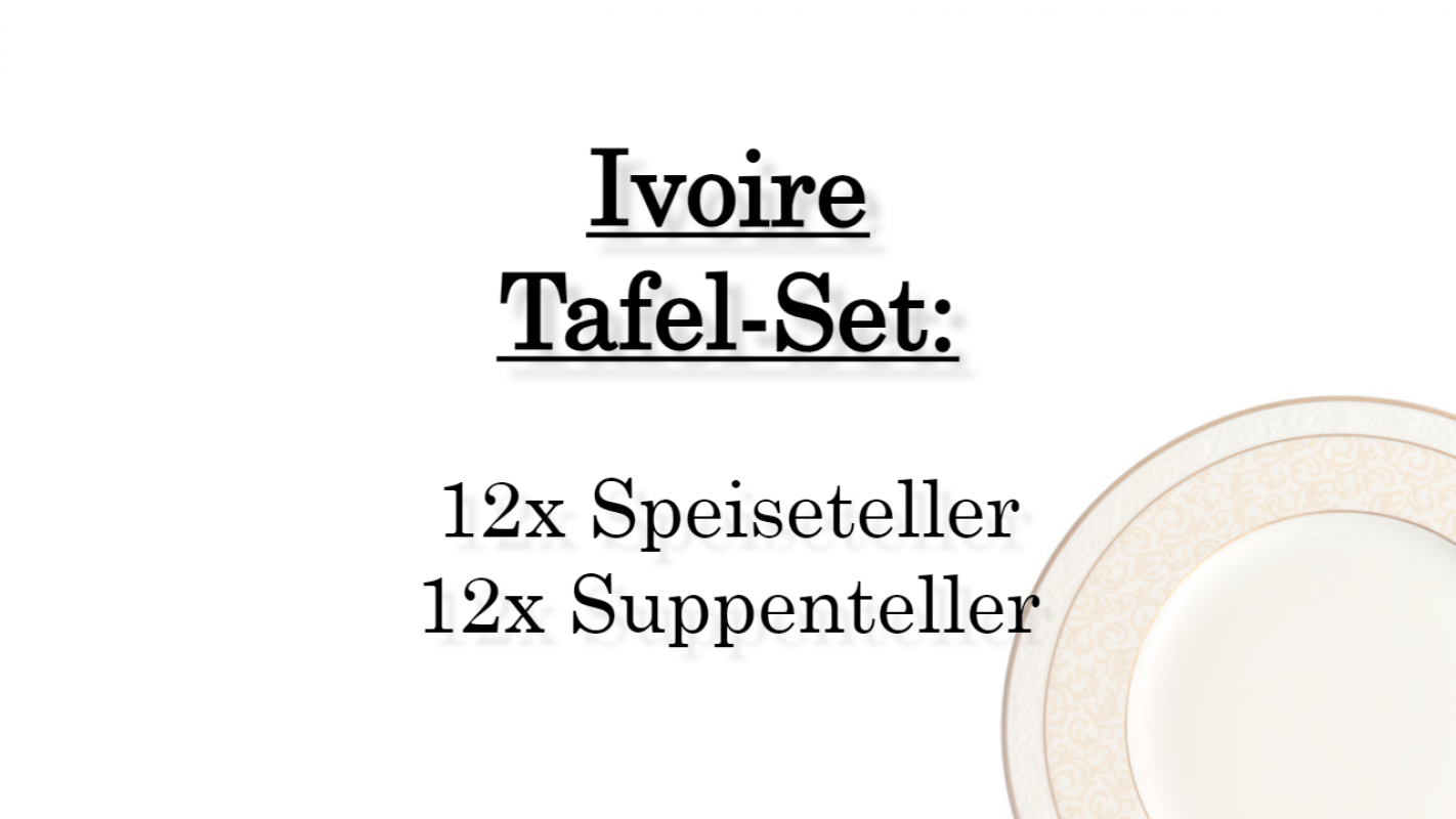 1043904003 Ivoire, Tafel-Set, 12 Personen