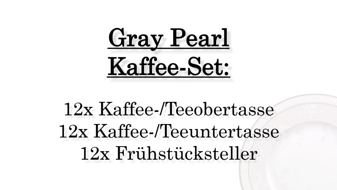 1043920002 Gray Pearl, coffee set, 12 persons