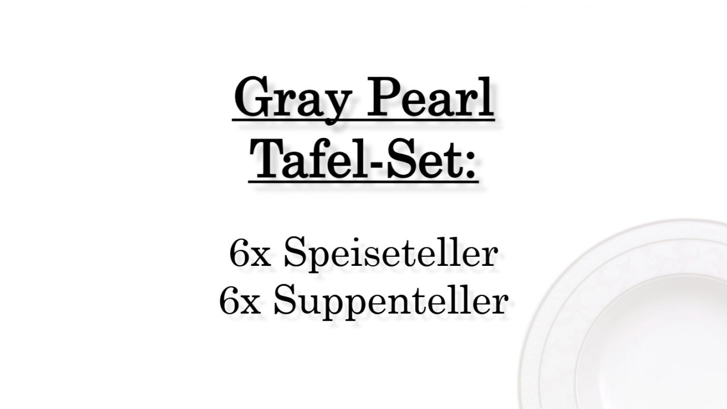 1043920003 Gray Pearl, dinner set, 6 persons