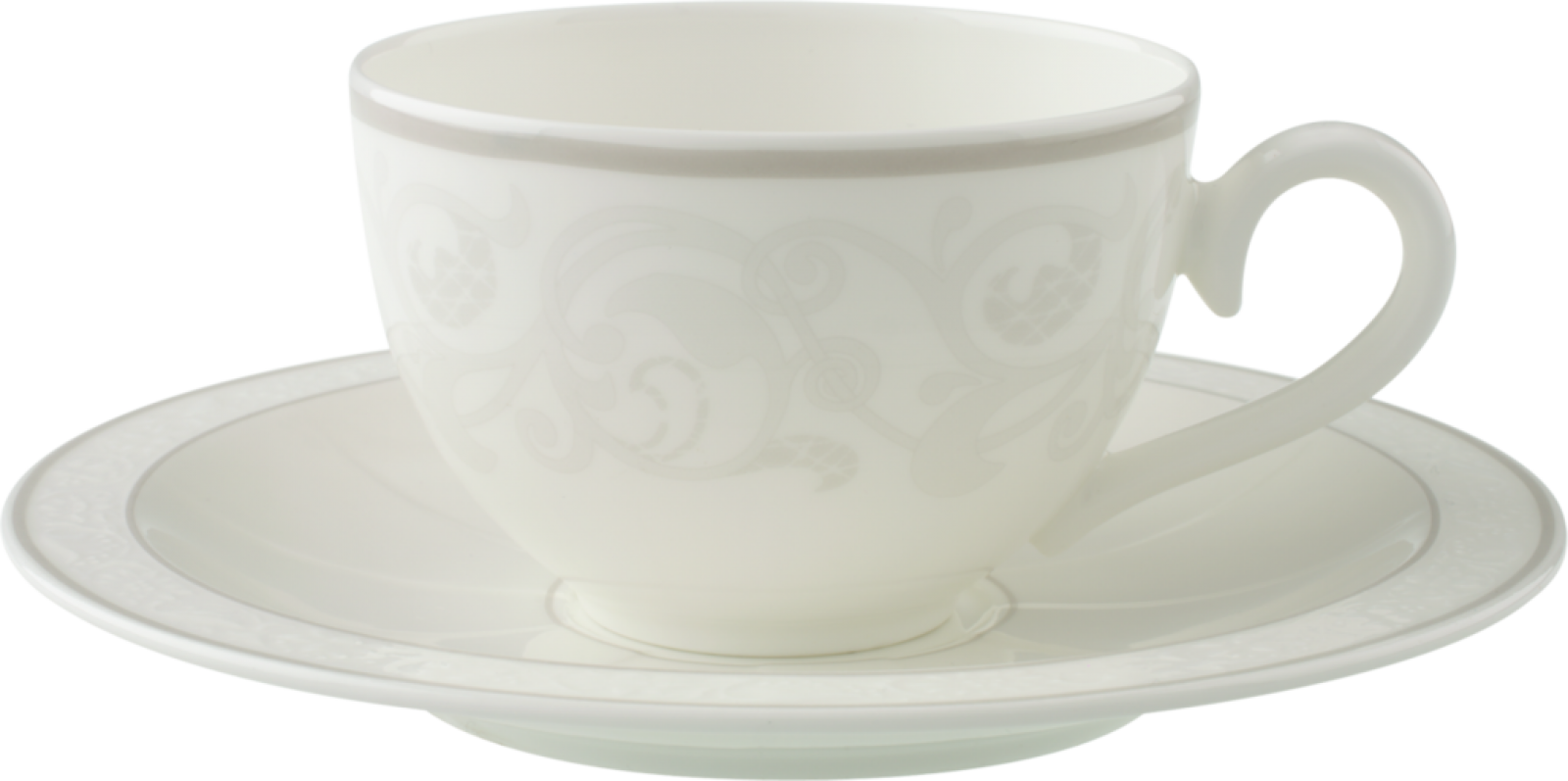 1043921290 Gray Pearl, coffee/tea cup with saucer, 2 pcs.