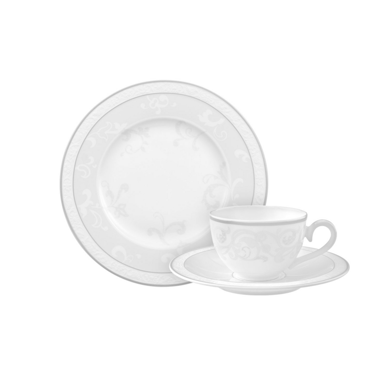 1043927010 Gray Pearl, Kaffee-/Teegedeck, 3 tlg.