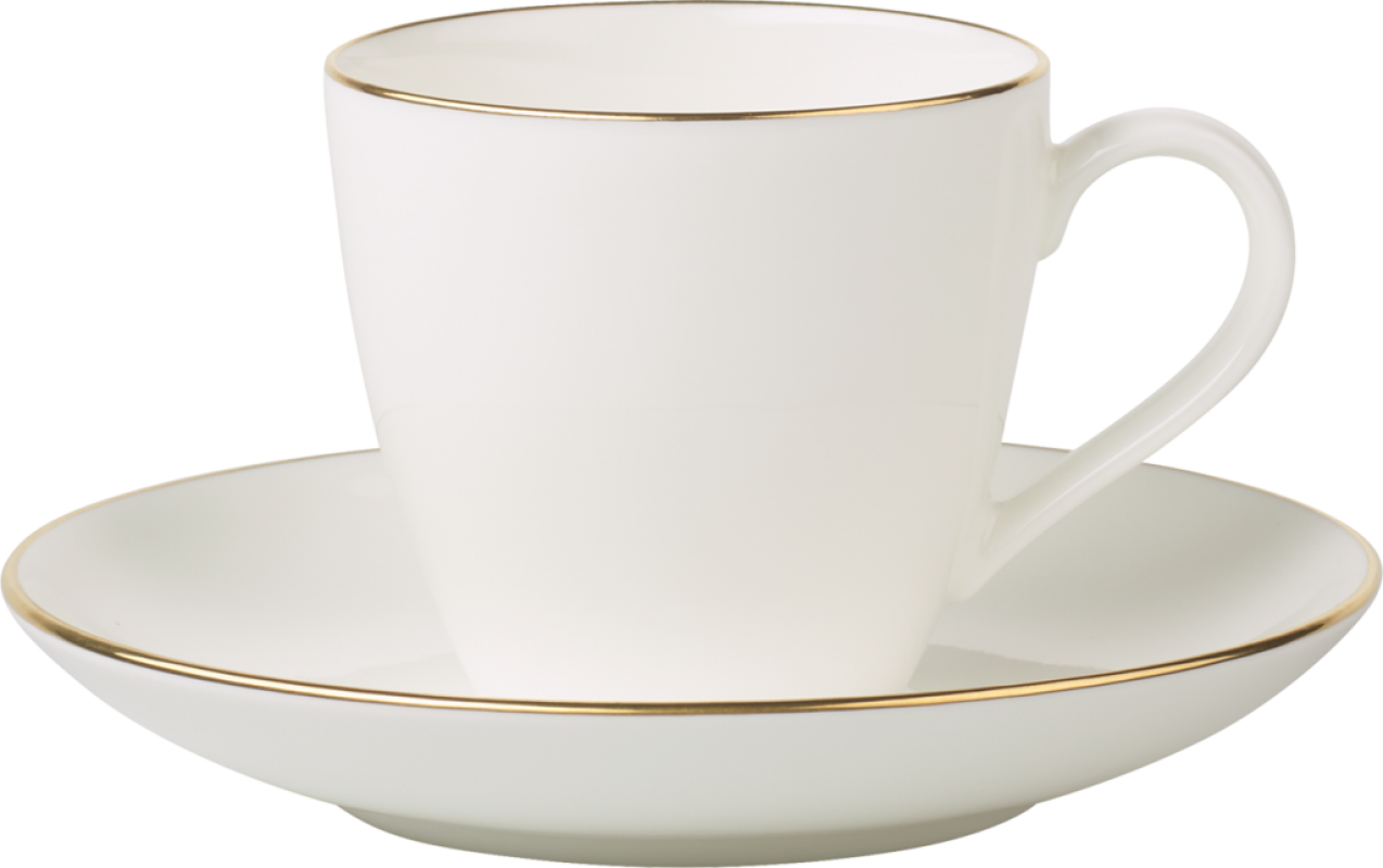 1046531410 Anmut Gold, mocha-/espresso cup with saucer, 2 pcs.