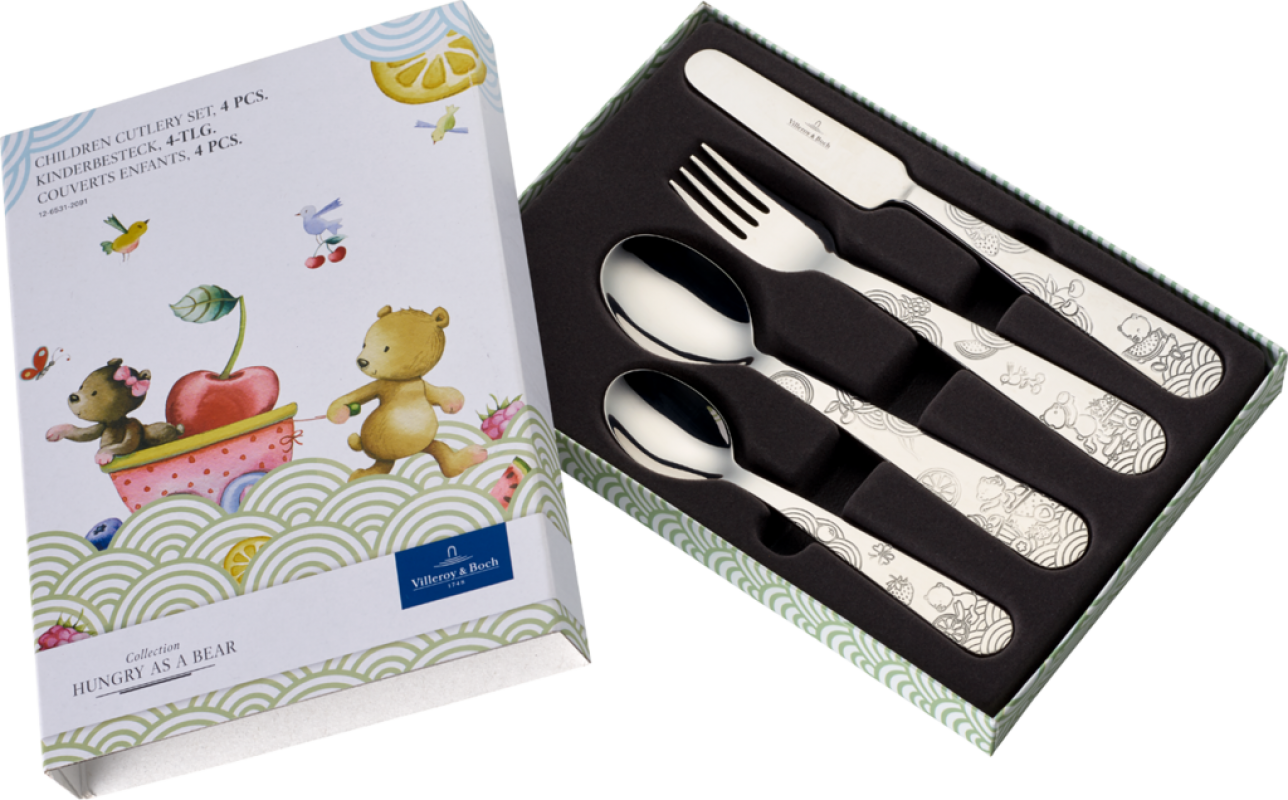 1265312091, Villeroy & Boch, Hungry as a Bear, Kinderbesteck 4tlg.