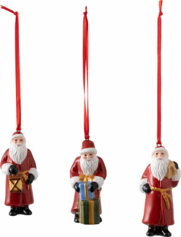 1483316687, Villeroy & Boch, Nostalgic Ornaments, Ornamente Santa Claus, 3tlg.