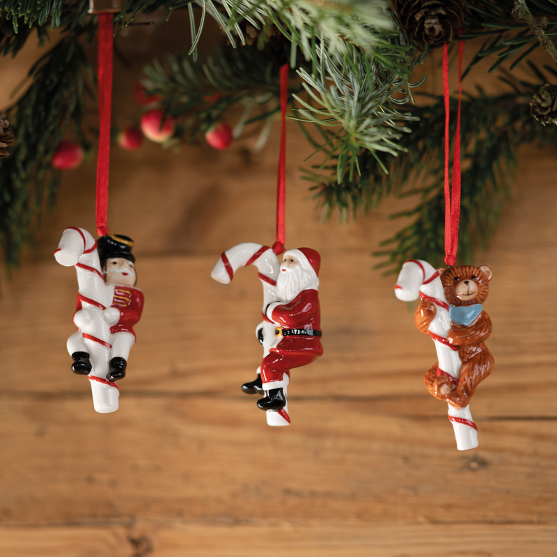 1483316690, Villeroy & Boch, Nostalgic Ornaments, Ornaments candy cane, set of 3 pieces.