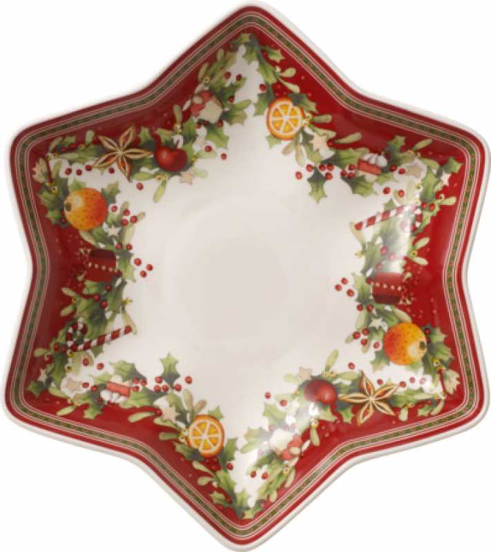 Villeroy & Boch, Winter Bakery Delight, star-shaped bowl on foot, 27x21x12cm