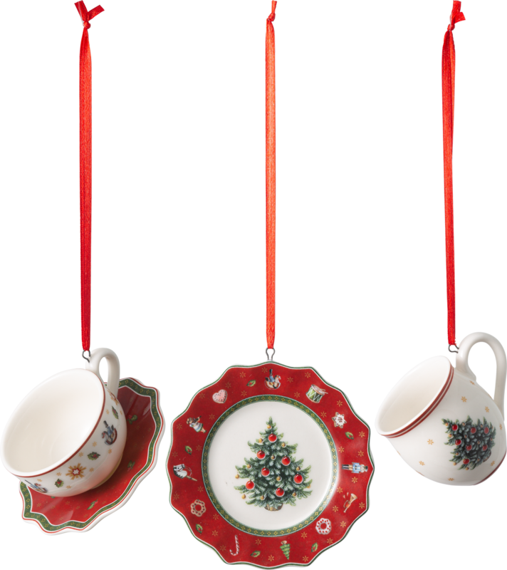 1486596665, Villeroy & Boch, Toy´s Delight Decoration, Ornamente Geschirrset rot 3tlg