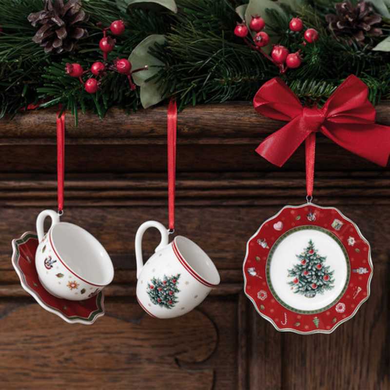 1486596665, Villeroy & Boch, Toy's Delight Decoration, ornamental crockery set red 3 pcs