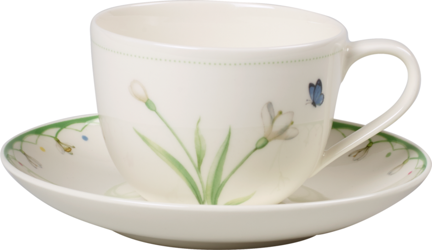 1486631290 Colourful Spring, Kaffeetasse mit Untertasse, 2 tlg.