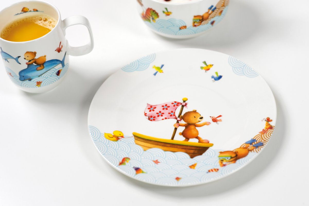 1486642640, Villeroy & Boch, Happy as a Bear, flat children's plate, 22 cm