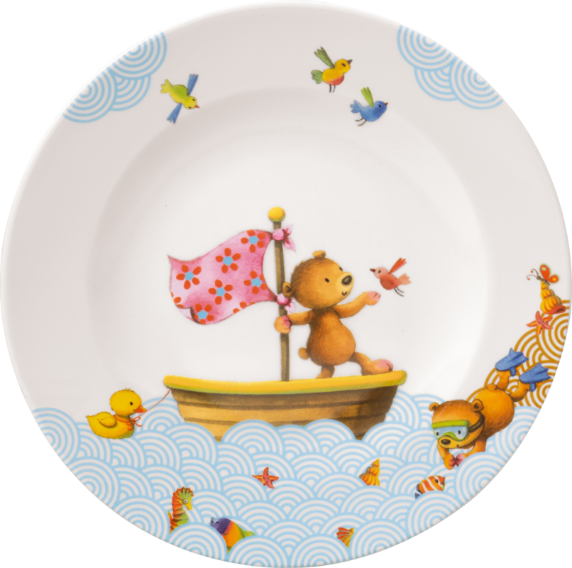 1486642640, Villeroy & Boch, Happy as a Bear, flat children's plate, 22 cm