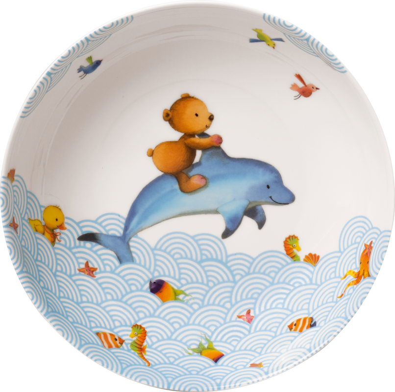 1486642752, Villeroy & Boch, Happy as a Bear, children's plate, deep 19.5 cm