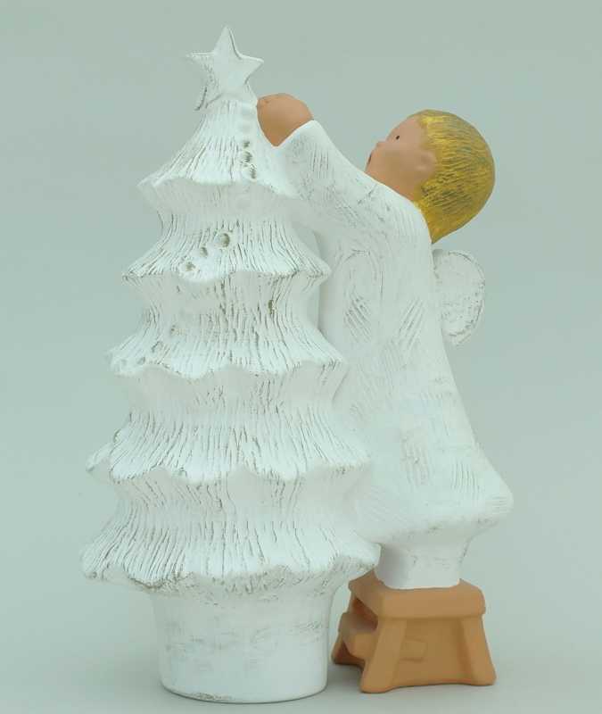 220049, Singer Engel, Rafael mit Christbaum, 26 cm