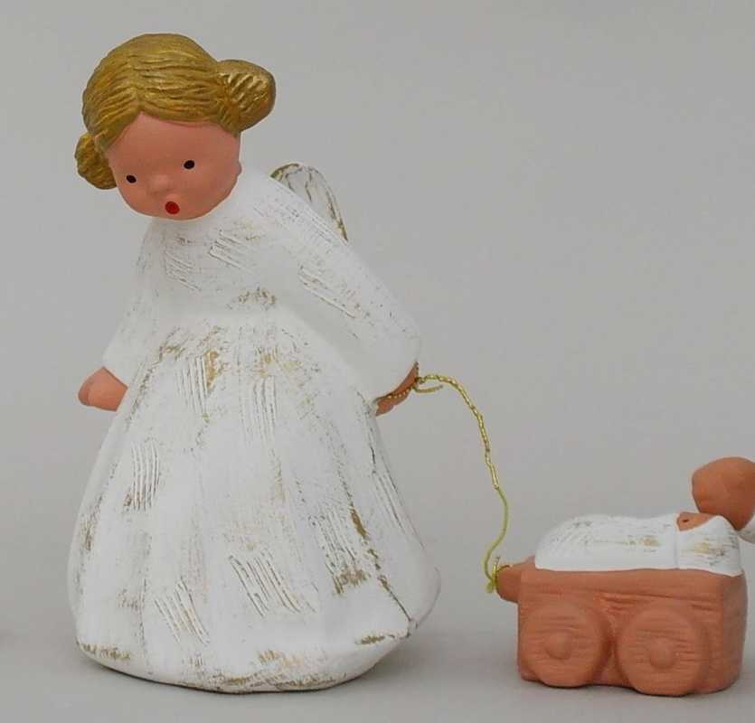 228700, Singer Engel, Laura mit Kinderwagen 15 cm