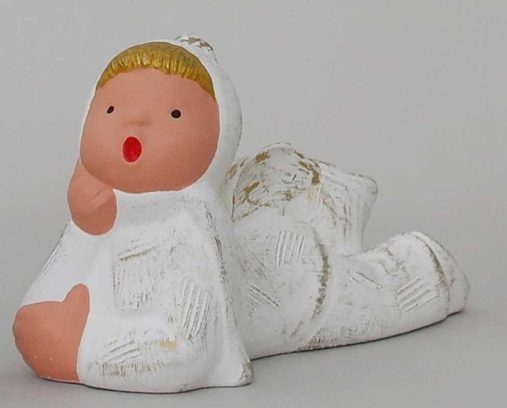 Singer Angel - Gerald lying with bobble hat - 14 cm