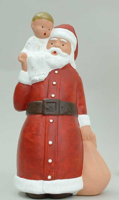 Singer Angel - Santa with Angel on shoulder - 25 cm