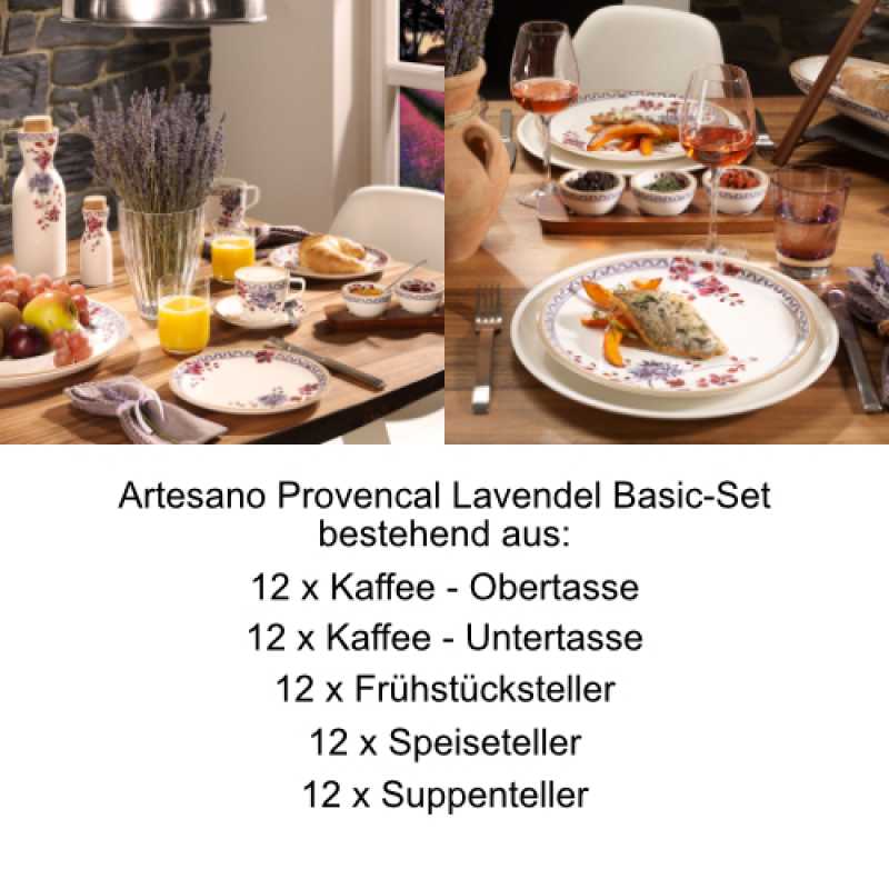 Villeroy & Boch, Artesano Provençal Lavendel, Basic-Set 12 Pers.