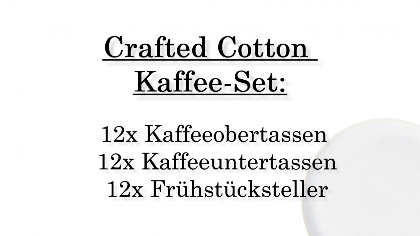 1951834005 Crafted Cotton, coffee set, 12 persons