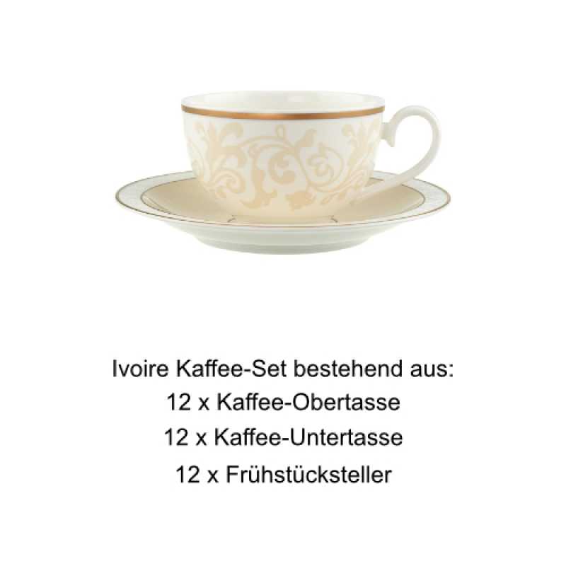 Villeroy & Boch, Ivoire, Kaffee-Set 12 Pers.