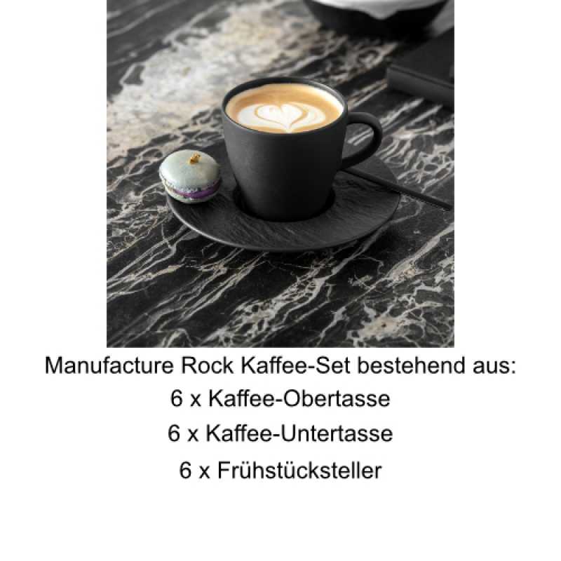 Villeroy & Boch, Manufacture Rock, Kaffee-Set 6 Pers.