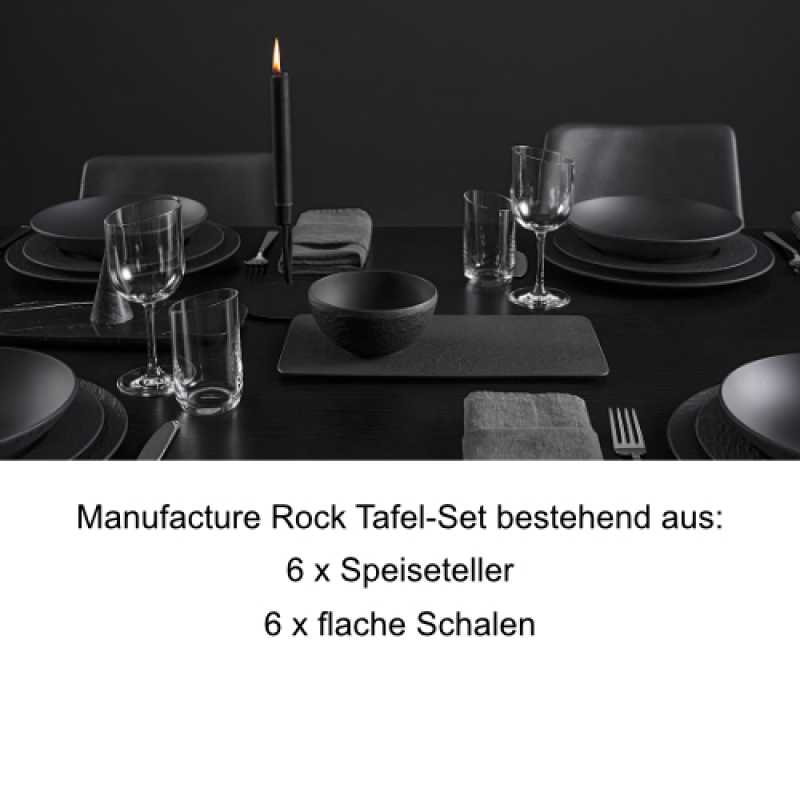 Villeroy & Boch, Manufacture Rock, Tafel-Set 6 Pers.