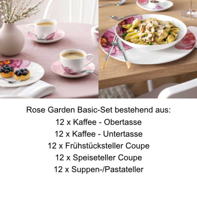 Villeroy & Boch, Rose Garden, Basic-set 60 pcs.